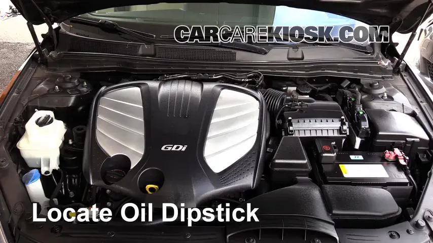 2014 Kia Cadenza Premium 3.3L V6 Oil Check Oil Level